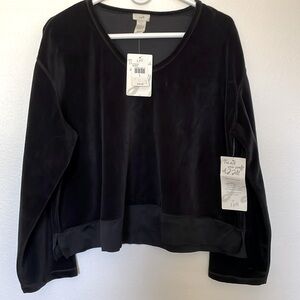 Vintage J. Jill Velvet To with Satin Trimmed Hem